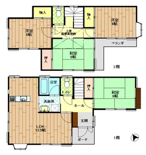 千葉県我孫子市中里【一戸建】の間取り