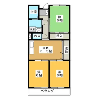 リンピアあづみ【3階】の間取り