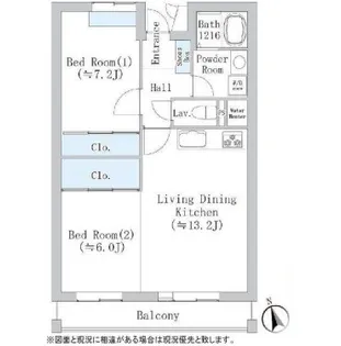 トレステージ富ヶ谷【2階】の間取り