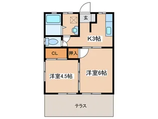 サニ-ハイツ【1階】の間取り