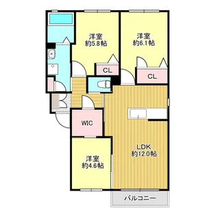 グランエスポワールA【1階】の間取り