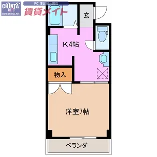 コーポイトウII【3階】の間取り