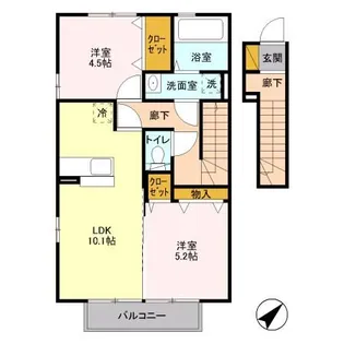 茨城県稲敷郡阿見町岡崎1【アパート】の間取り
