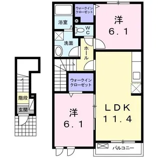 グランディールSIII【2階】の間取り