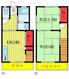 安田メゾネットの間取り