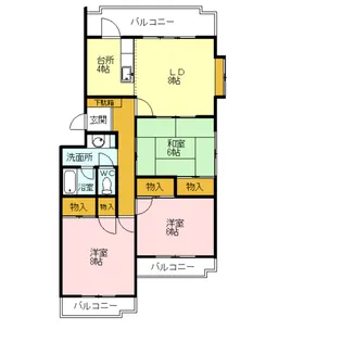 大東マンション【1階】の間取り