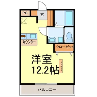 イーリス【1階】の間取り