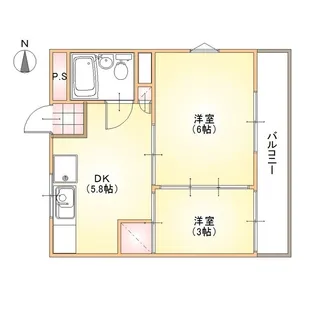 ヤングイン甲府中央【3階】の間取り