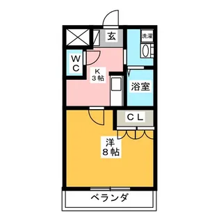 シャトーグレイス【1階】の間取り