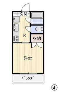 ウエストハイツ戸崎【4階】の間取り