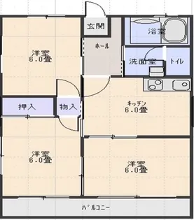 ドリームコーポ【1階】の間取り