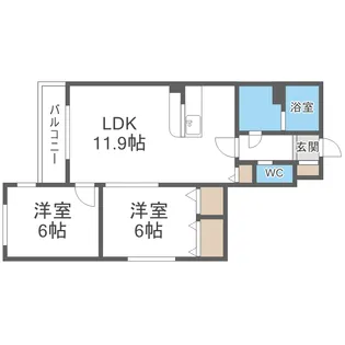 セントポーリアアイリス【2階】の間取り