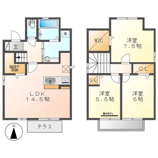 岡山県倉敷市酒津【一戸建】の間取り