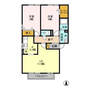 ROYAL GARDEN CASAHARA A【2階】の間取り