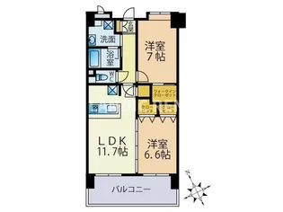 ヘスティア大濠【9階】の間取り