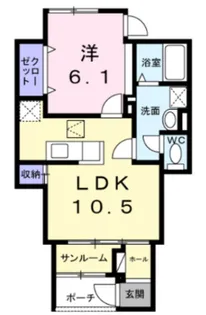 マーレ長崎【1階】の間取り