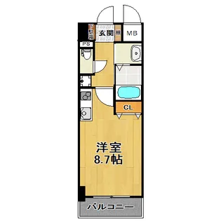 ウィスタリア新北野【10階】の間取り