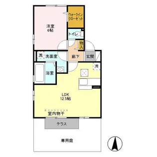 ザ チャールトン【1階】の間取り