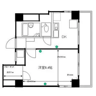 1DKの間取り画像