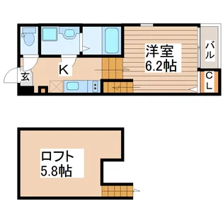 アルカディア福住【2階】の間取り