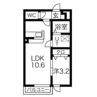フルールドセゾン【1階】の間取り