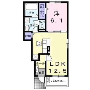 大阪府富田林市若松町東1【アパート】の間取り