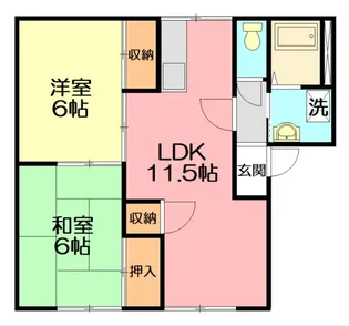 コーポ寺ヶ丘A【1階】の間取り