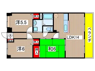 パ-クヒルズ天水【2階】の間取り