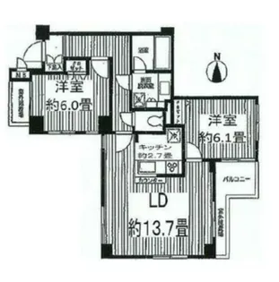 グランシャルム両国ボヌール【2階】の間取り