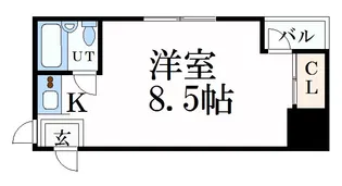 BWビル17(旧アチーヴ英真)【5階】の間取り