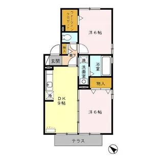 プロヴァンス南太閤山【1階】の間取り