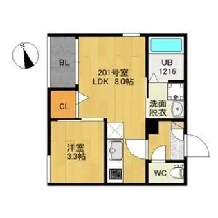 REGALEST NORTH宮城野原【2階】の間取り