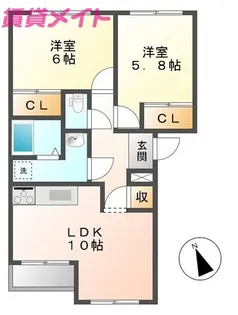 ヴィスコンティ・S【1階】の間取り