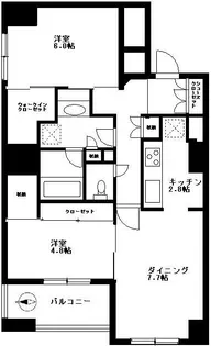 東京都新宿区山吹町【マンション】の間取り