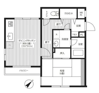 プライムシティ行徳【4階】の間取り