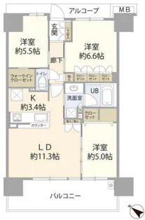 オークプレイス豊洲【2階】の間取り