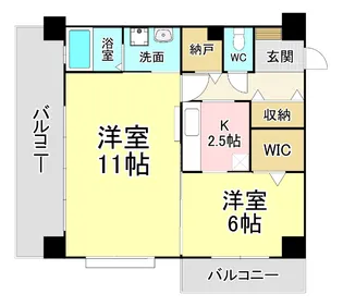 福岡県北九州市小倉北区神岳1【マンション】の間取り