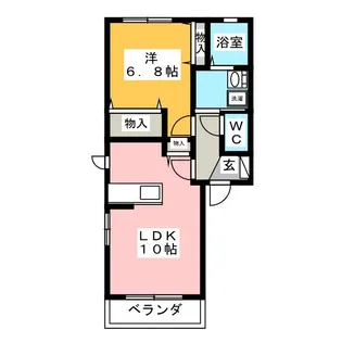 アムール B【2階】の間取り