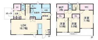 埼玉県さいたま市南区根岸1【一戸建】の間取り