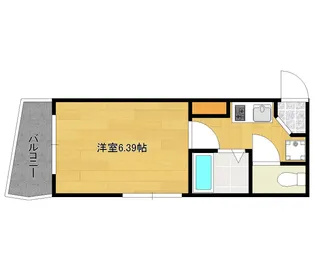 ハッピー稲野マンション【2階】の間取り