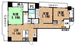 東京都台東区松が谷4【マンション】の間取り