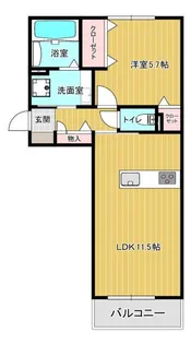 パークヴィラ杉水III【1階】の間取り