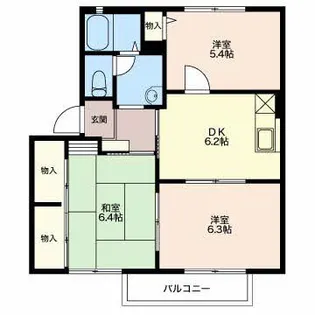 モバードビジオ A【2階】の間取り