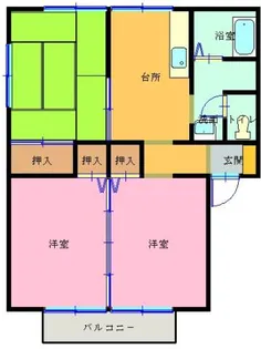 コーポ杉本A【2階】の間取り
