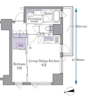 イプセ広尾【5階】の間取り