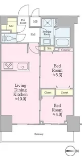 東京都新宿区新小川町【マンション】の間取り