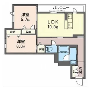 パークコートみなみ台【3階】の間取り