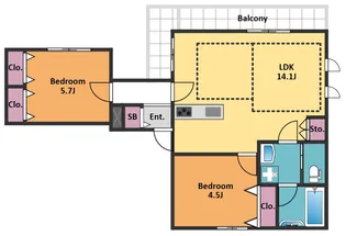 カーサ・ドマーニ【3階】の間取り