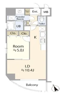 東京都渋谷区本町3【マンション】の間取り