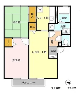 エトワールコートB棟【1階】の間取り